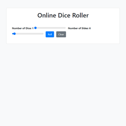 Online Dice Roller