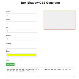 Box Shadow Generator