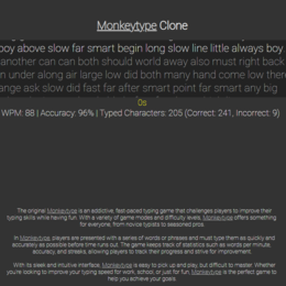 Monkeytype Clone